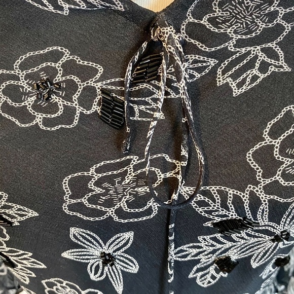 Stunning Silkland Hand Beaded Floral Blouse - Picture 3 of 7